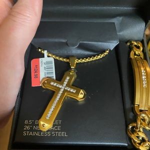 mens necklace and bracelet